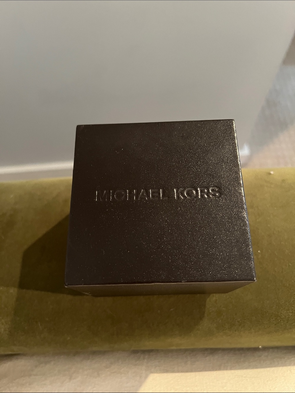 Michael Kors Gold-Tone Watch with Tan Leather Strap and MK Logo Dial - Picture 6 of 6